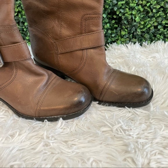 90’s Franco Sarto Brown Square Toe Boots - Picture 2 of 11